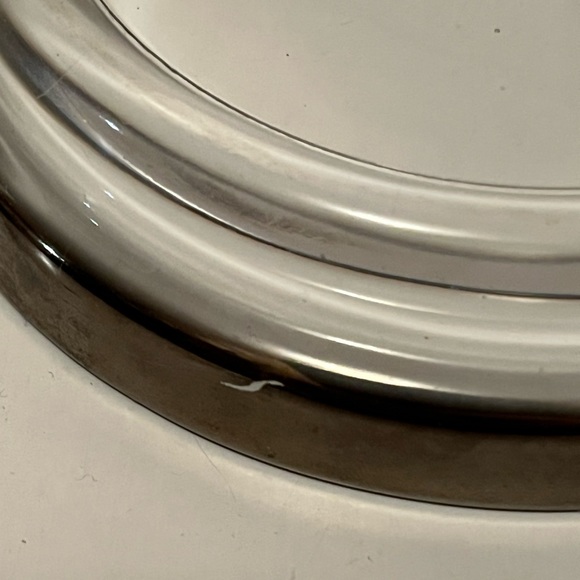 Set of 4 vintage MCM silver and crystal coasters. - Picture 5 of 8